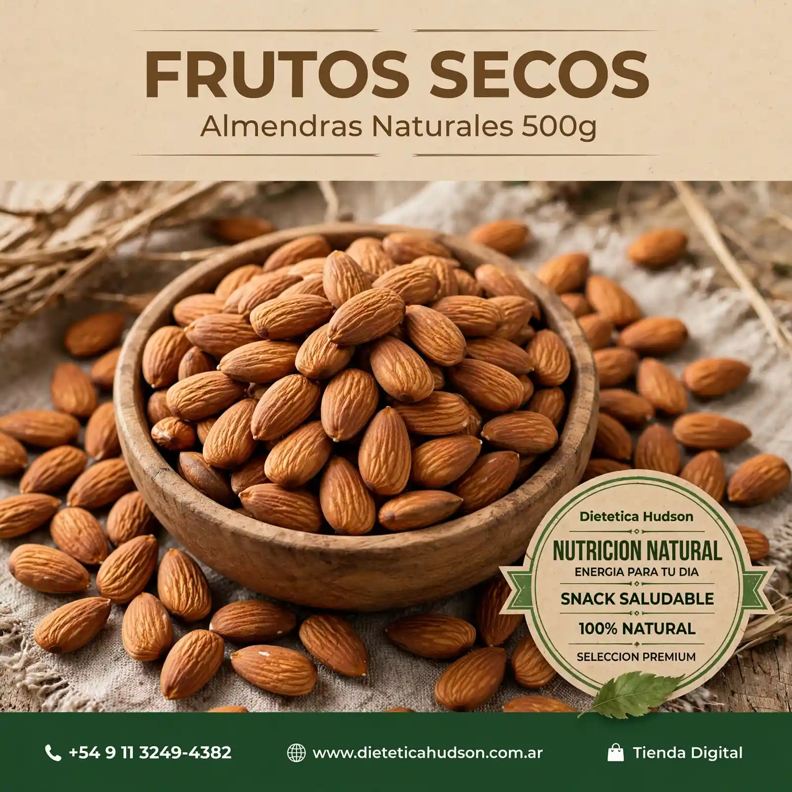 Almendras Naturales 500g Almendras Naturales 500g